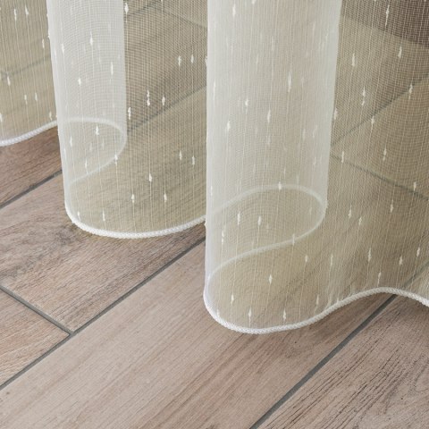 Firanka fantazyjna z ołowianką 000163 wysokość 330 cm kolor kremowy