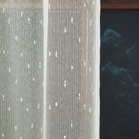 Firanka fantazyjna z ołowianką 000163 wysokość 330 cm kolor kremowy