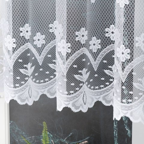 Firanka żakardowa 004421 wysokość 110 cm kolor biały