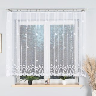 Firanka żakardowa 004421 wysokość 140 cm kolor biały