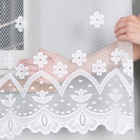 Firanka żakardowa 004421 wysokość 140 cm kolor biały