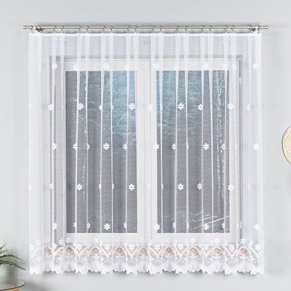 Firanka żakardowa na metry 004421 wysokość 180 cm kolor biały