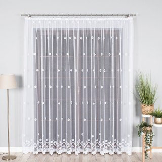 Firanka żakardowa 004421 wysokość 250 cm kolor biały