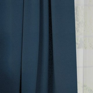 Tkanina dekoracyjna typu blackout NOBLE wysokość 280 cm kolor granatowy