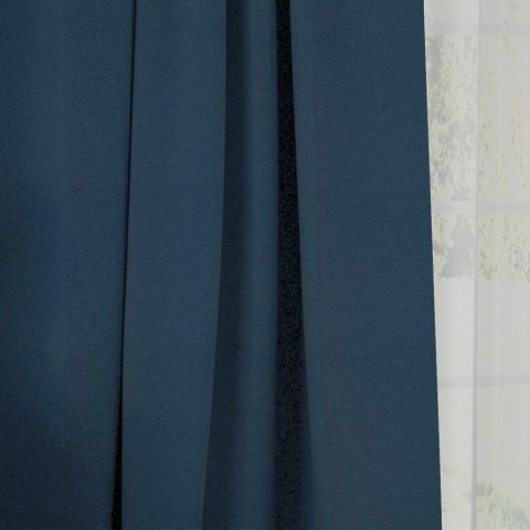 Tkanina dekoracyjna typu blackout NOBLE wysokość 280 cm kolor granatowy Tkanina dekoracyjna typu blackout NOBLE wysokość 280 cm kolor granatowy