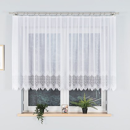 Firanka żakardowa na metry 001539 wysokość 120 cm kolor biały