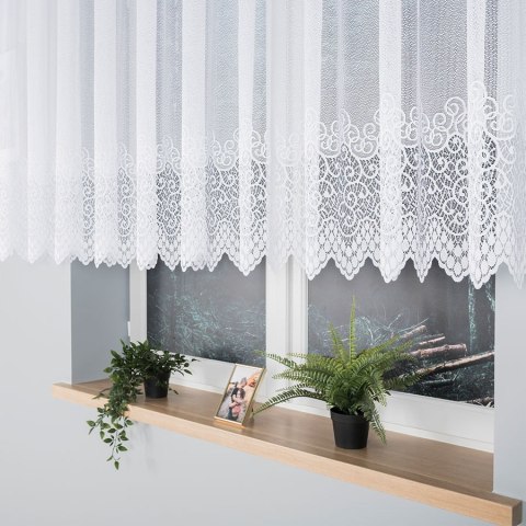 Firanka żakardowa 001539 wysokość 120 cm kolor biały
