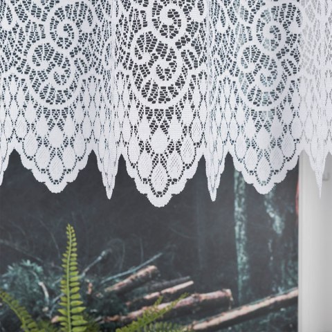 Firanka żakardowa 001539 wysokość 120 cm kolor biały