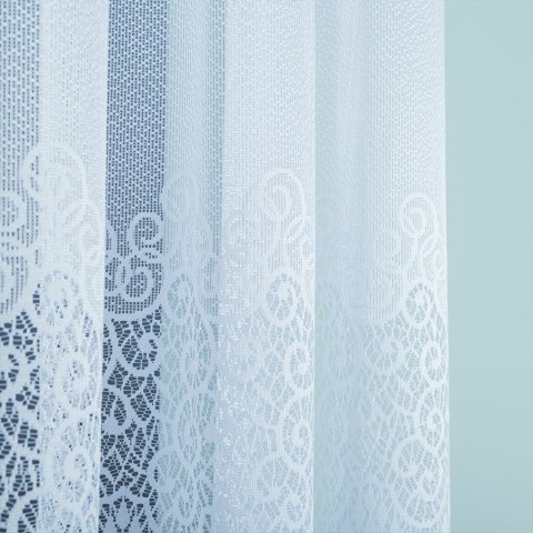 Firanka żakardowa 001539 wysokość 120 cm kolor biały