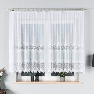 Firanka żakardowa 001539 wysokość 140 cm kolor biały