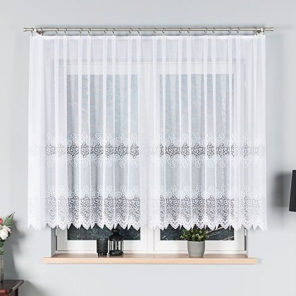 Firanka żakardowa na metry 001539 wysokość 140 cm kolor biały