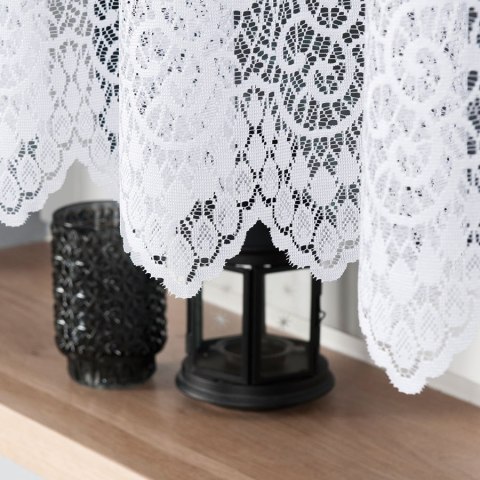 Firanka żakardowa 001539 wysokość 140 cm kolor biały