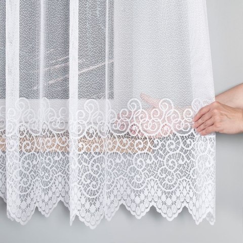 Firanka żakardowa 001539 wysokość 140 cm kolor biały