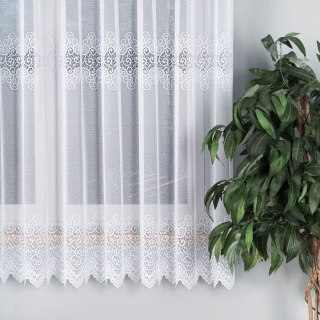 Firanka żakardowa 001539 wysokość 180 cm kolor biały