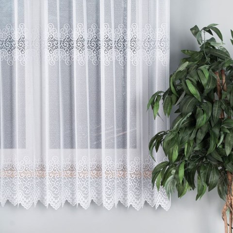 Firanka żakardowa 001539 wysokość 180 cm kolor biały Firanka żakardowa 001539 wysokość 180 cm kolor biały