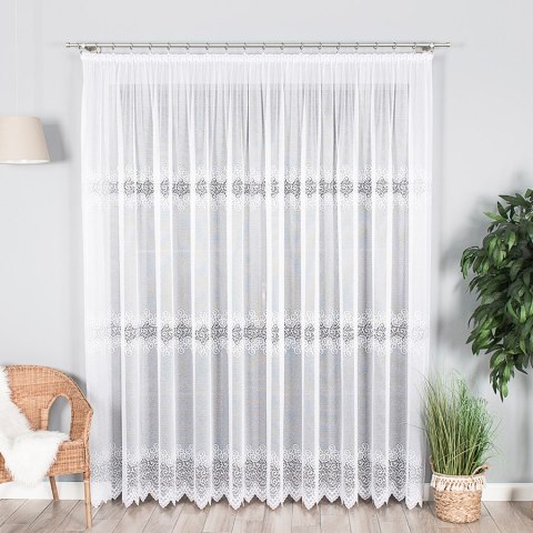 Firanka żakardowa 001539 wysokość 200 cm kolor biały