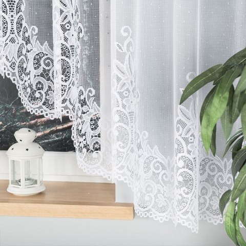 Firanka gotowa żakardowa BERENIKA 160x530 cm kolor biały