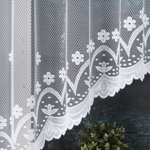 Firanka gotowa żakardowa FLORENTYNA 160x330 cm kolor biały Firanka gotowa żakardowa FLORENTYNA 160x330 cm kolor biały