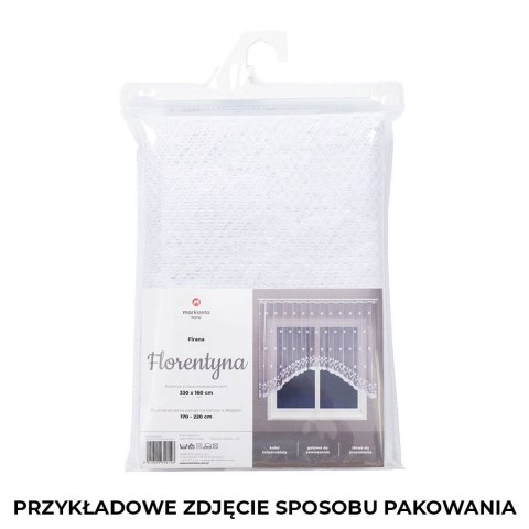 Firanka gotowa żakardowa FLORENTYNA 160x330 cm kolor biały Firanka gotowa żakardowa FLORENTYNA 160x330 cm kolor biały