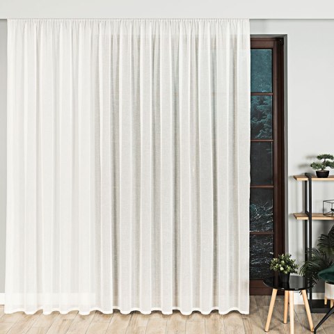 Firanka fantazyjna 001201 wysokość 300 cm kolor kremowy