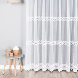 Firanka haftowana 008717 wysokość 280 cm kolor biały