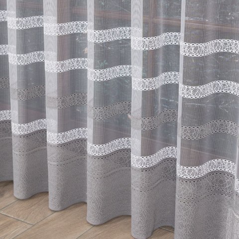 Firanka żakardowa 618262 wysokość 250 cm kolor biały Firanka żakardowa 618262 wysokość 250 cm kolor biały