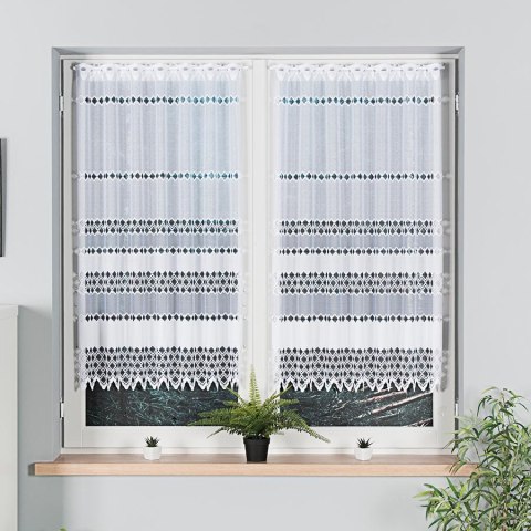 Firanka żakardowa 018669 wysokość 120 cm kolor biały Firanka żakardowa 018669 wysokość 120 cm kolor biały