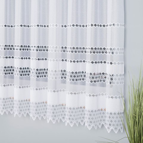 Firanka żakardowa 018669 wysokość 180 cm kolor biały