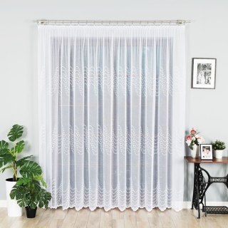 Firanka żakardowa 004314 wysokość 250 cm kolor biały