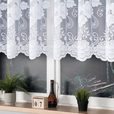 Firanka żakardowa 023006 wysokość 120 cm kolor biały Firanka żakardowa 023006 wysokość 120 cm kolor biały