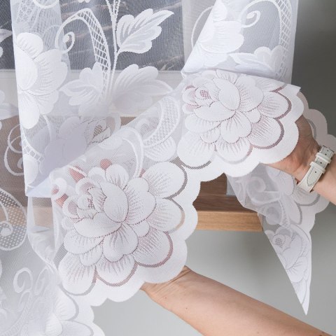 Firanka żakardowa 023006 wysokość 120 cm kolor biały Firanka żakardowa 023006 wysokość 120 cm kolor biały
