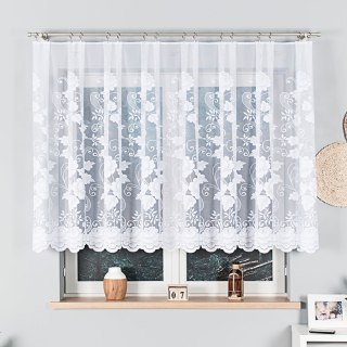 Firanka żakardowa na metry 023006 wysokość 130 cm kolor biały