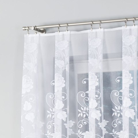 Firanka żakardowa 023006 wysokość 140 cm kolor biały