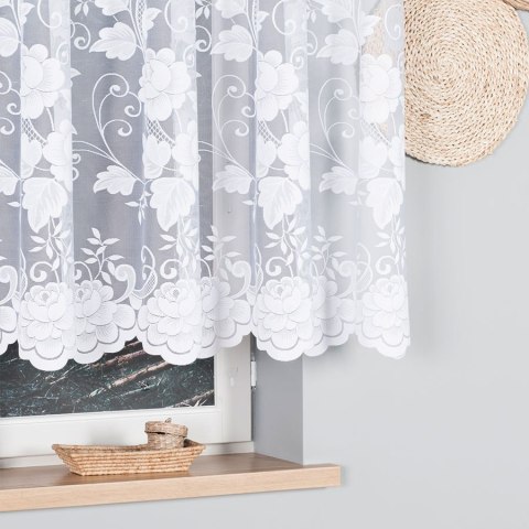 Firanka żakardowa 023006 wysokość 140 cm kolor biały