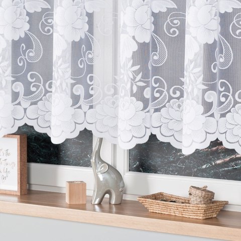 Firanka żakardowa 023006 wysokość 140 cm kolor biały