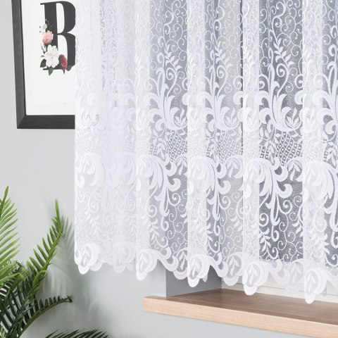 Firanka żakardowa 049310 wysokość 150 cm kolor biały Firanka żakardowa 049310 wysokość 150 cm kolor biały