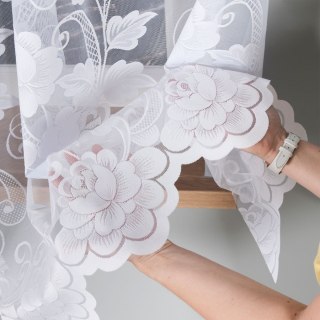Firanka żakardowa 023006 wysokość 160 cm kolor biały