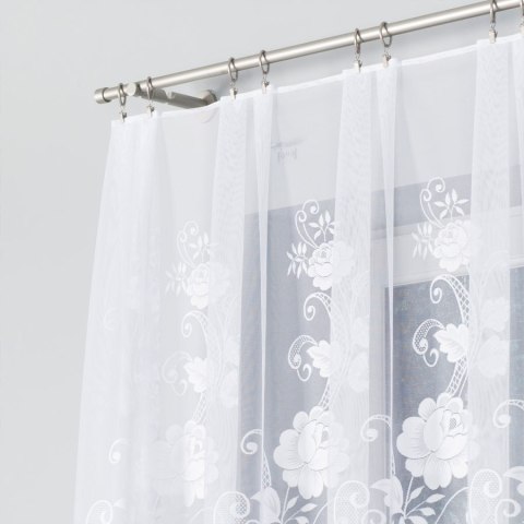 Firanka żakardowa 023006 wysokość 160 cm kolor biały