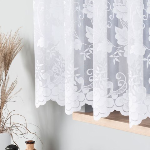 Firanka żakardowa 023006 wysokość 160 cm kolor biały