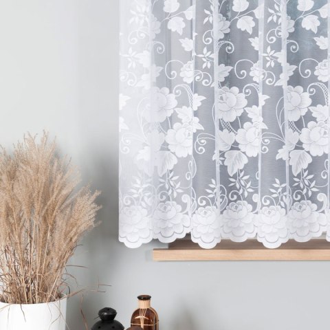 Firanka żakardowa 023006 wysokość 160 cm kolor biały