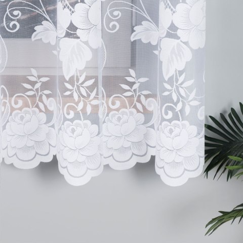 Firanka żakardowa 023006 wysokość 180 cm kolor biały