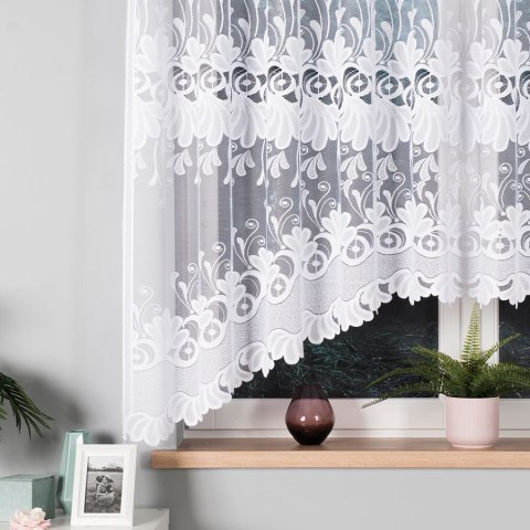 Firanka gotowa żakardowa KASJANA 160x320 cm kolor biały Firanka gotowa żakardowa KASJANA 160x320 cm kolor biały
