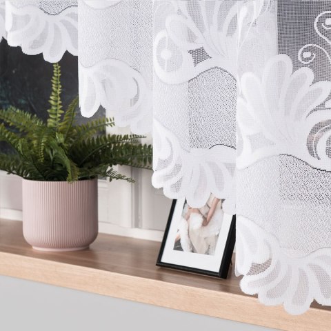 Firanka gotowa żakardowa KASJANA 160x320 cm kolor biały Firanka gotowa żakardowa KASJANA 160x320 cm kolor biały