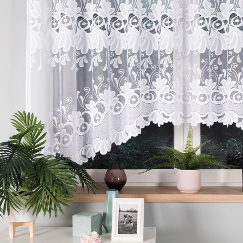 Firanka gotowa żakardowa KASJANA 160x320 cm kolor biały Firanka gotowa żakardowa KASJANA 160x320 cm kolor biały