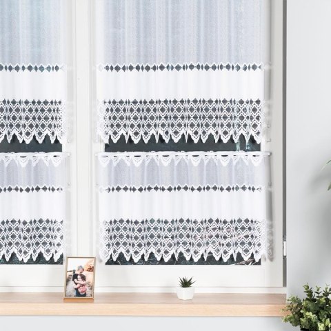 Zazdrostka żakardowa 018669 wysokość 80 cm kolor biały Zazdrostka żakardowa 018669 wysokość 80 cm kolor biały