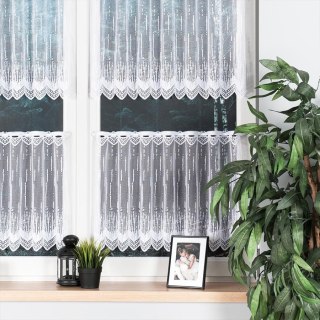 Zazdrostka żakardowa 000146 wysokość 50 cm kolor biały