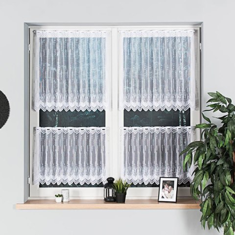 Zazdrostka żakardowa 000146 wysokość 70 cm kolor biały