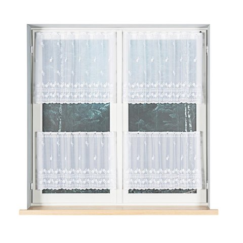 Zazdrostka żakardowa 023410 wysokość 60 cm kolor biały