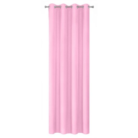 Zasłona z jednobarwnej, gładkiej tkaniny ADORE 140x250 cm kolor jasnoróżowy