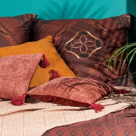 Komplet pościeli z makosatyny MOROCCO 220x200 cm kolor bordowy Komplet pościeli z makosatyny MOROCCO 220x200 cm kolor bordowy